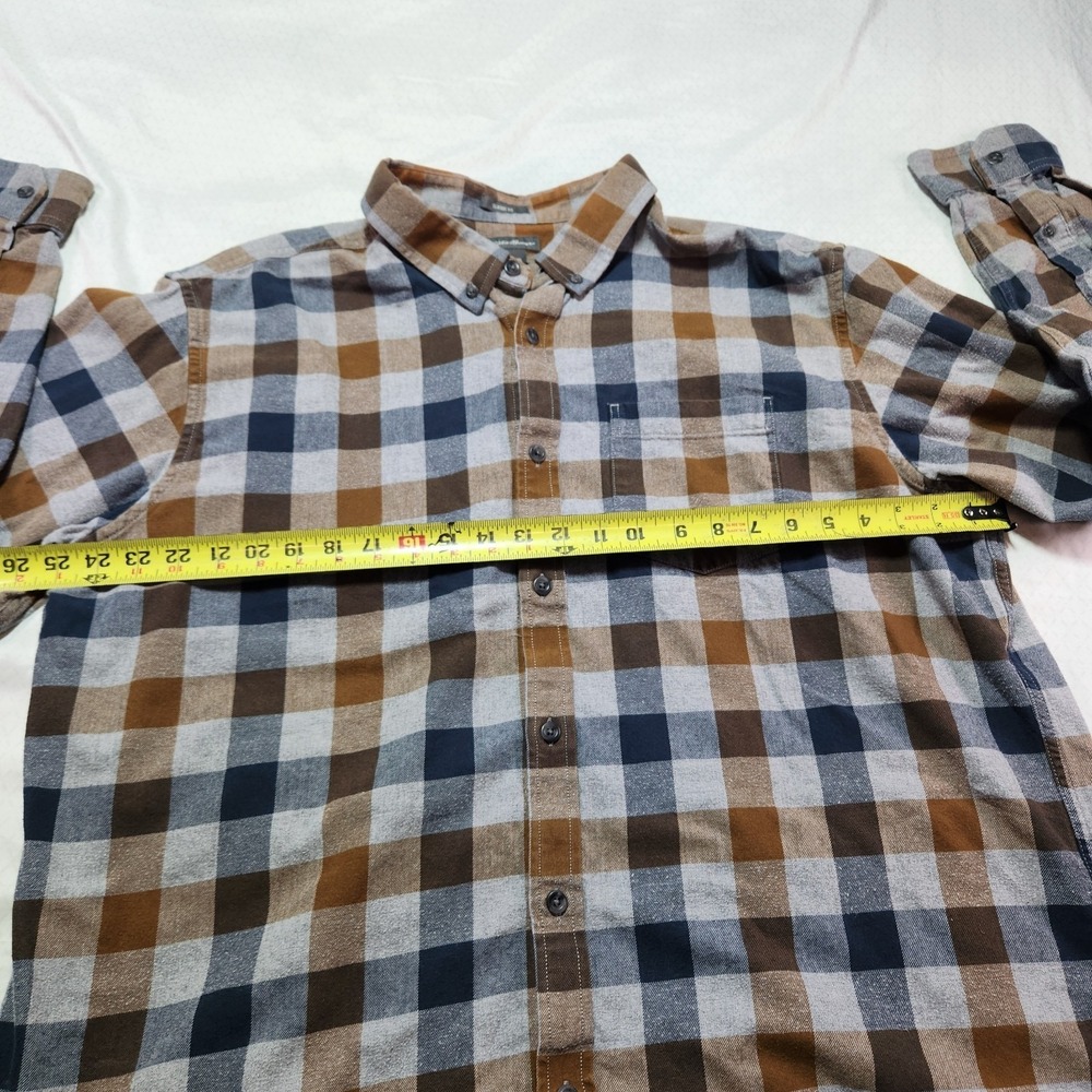 Eddie Bauer Classic Fit Plaid Flannel Button Down Shirt Mens Size 2XL - Picture 6 of 12
